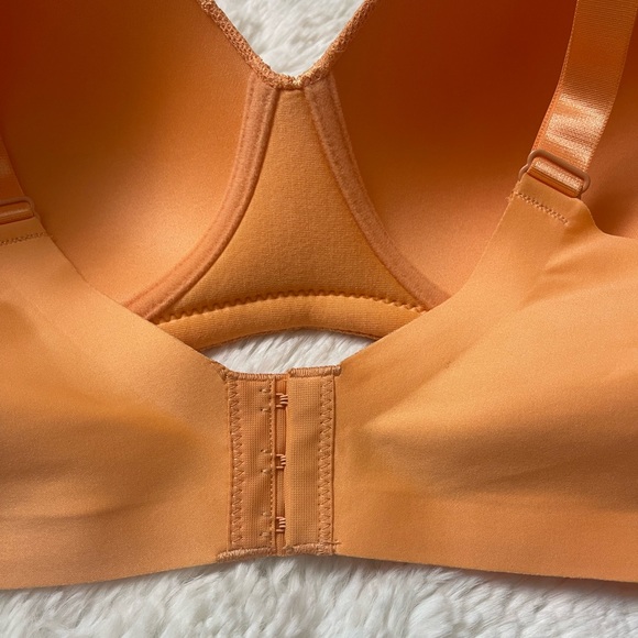 Ashley Stewart Lace Side Smoothing Wireless Bra Papaya 38D - Picture 7 of 16